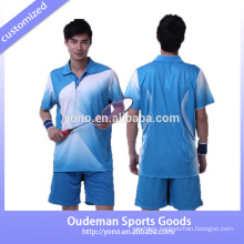 Dry fit and top quality fashion custom badminton jersey designs badminton for couples and with low price badminton
